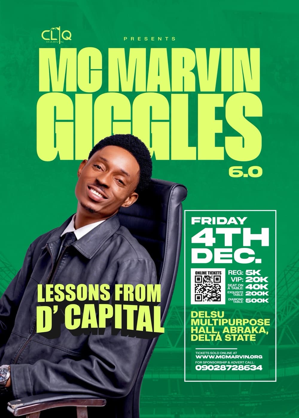 MC Marvin Giggles 6.0 poster, green